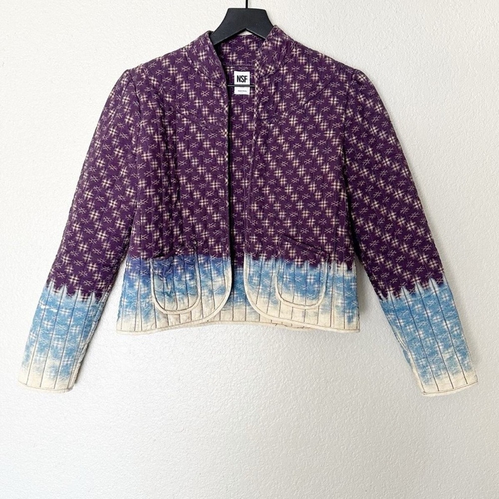 NWT NSF Cropped Quilted Ombré Jacket